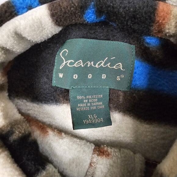 Vintage Scandia Woods Aztec Fleece Shirt XL Native Southwestern Sarape Navajo - Picture 8 of 13
